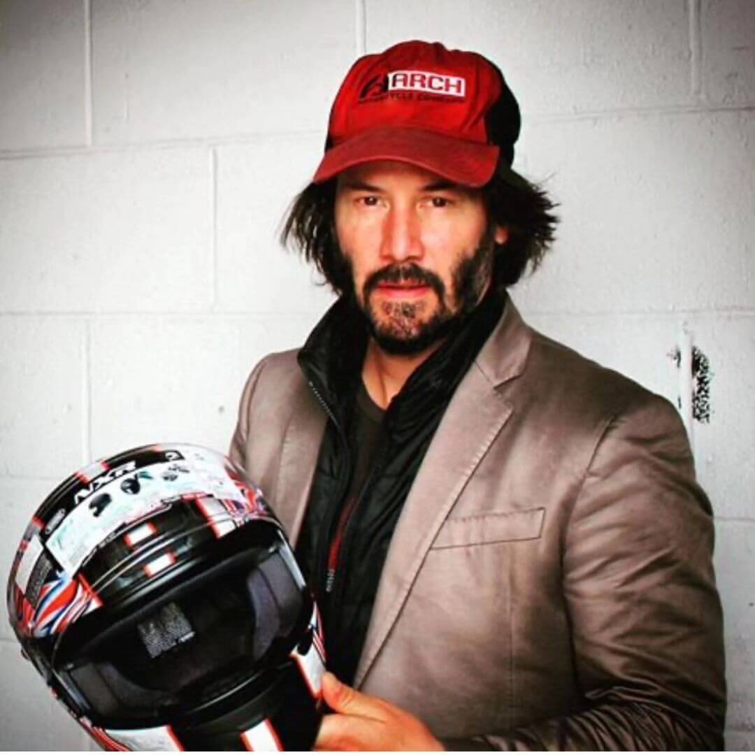 KEANU REEVES with helmet