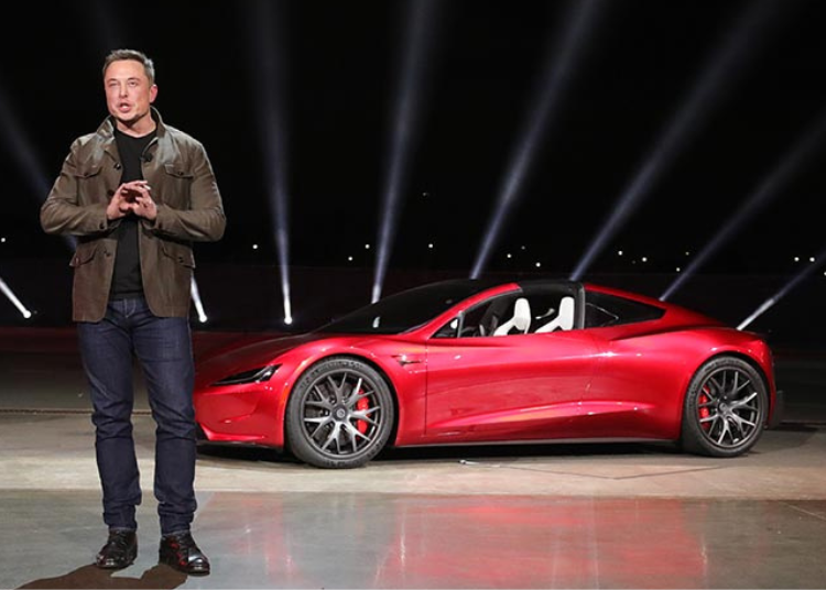 Elon with Tesla:  इलॉन मस्क की इलेक्ट्रिक कार